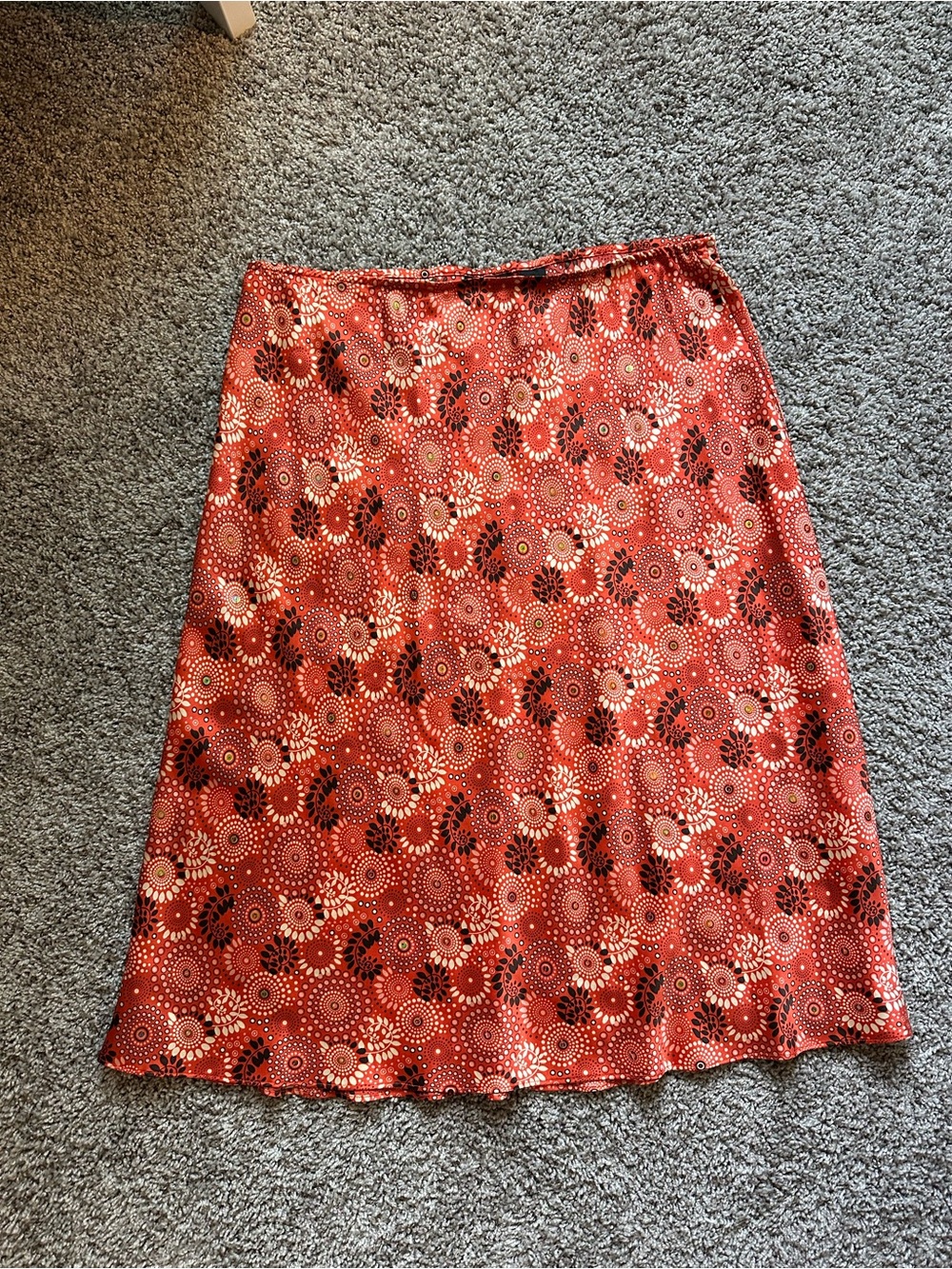 Vintage 2000s New York & Company Womens A-Line Midi Skirt 100% Silk Sequins NWT